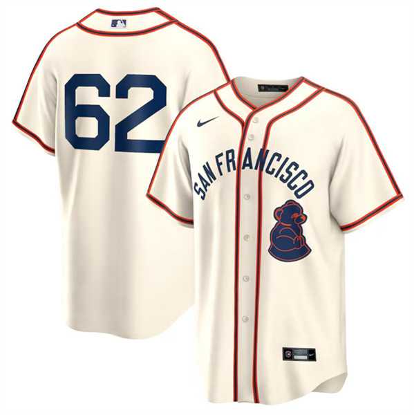 Men%27s San Francisco Giants #62 Logan Webb Cream 2024 Rickwood Classic Stitched Baseball Jersey Dzhi